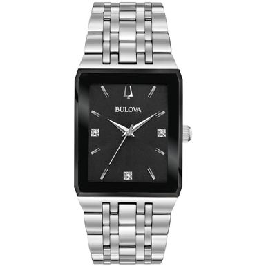 image of Bulova Mens Quadra Silver Watch with sku:96d145-electronicexpress