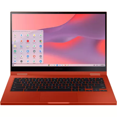 image of Samsung - Galaxy Chromebook 2 - 13.3" QLED Touch Screen - Intel Core i3 - 8GB Memory - 128GB eMMC - Fiesta Red with sku:bb21697827-bestbuy