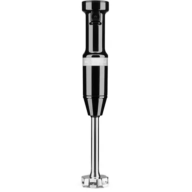 image of KitchenAid Corded Variable-Speed Immersion Blender in Onyx Black with Blending Jar with sku:khbv53ob-almo