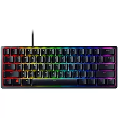 Razer - Huntsman Mini 60% Wired Optical Linear Switch Gaming Keyboard with Chroma RGB Backlighting - Black