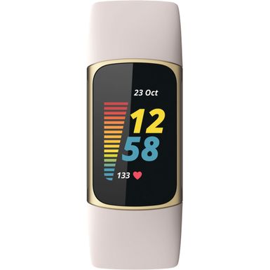 image of Fitbit - Charge 5 Advanced Fitness & Health Tracker - Soft Gold with sku:bb21820765-6476124-bestbuy-fitbit