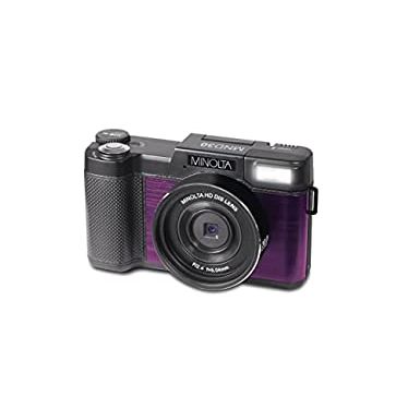 image of Minolta MND30 30 MP / 2.7K Ultra HD Digital Camera (Purple) with sku:imnd30p-adorama