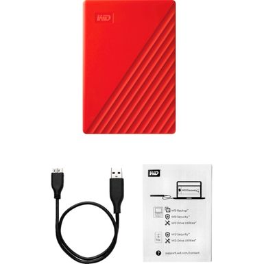 Alt View Zoom 13. WD - My Passport 2TB External USB 3.0 Portable Hard Drive - Red