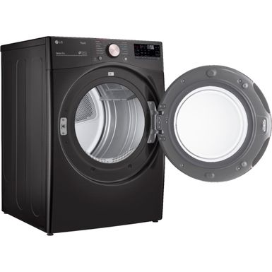 Alt View Zoom 13. LG - 7.4 Cu. Ft. Stackable Smart Electric Dryer with Steam and Built-In Intelligence - Black Steel