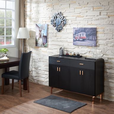 Furniture of America Mason Black Finish Buffet/ Dining Server - BLACK