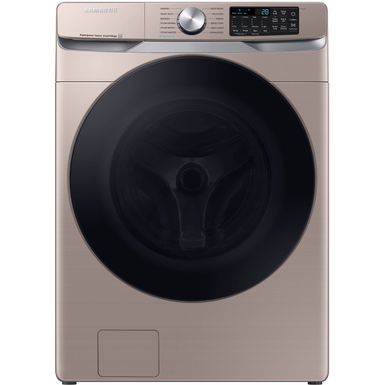 image of Samsung - 4.5 cu. ft. Large Capacity Smart Front Load Washer with Super Speed Wash - Champagne with sku:bb21937327-6491516-bestbuy-samsung