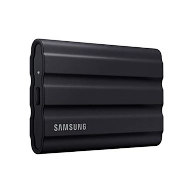 image of SAMSUNG T7 Shield Portable Solid State Drive USB 3.2 2TB, IP65 Water Resistant, External SSD Compatible with PC / Mac / Android / Gaming Consoles, MUPE2T0S/AM, 2022, Black with sku:b09vlhr4jc-sam-amz