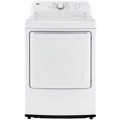 image of LG 7.3 Cu. Ft. White Front Load Smart Electric Dryer with sku:bb22063523-bestbuy