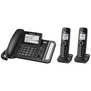 image of Panasonic - KX-TG9582B Link2Cell 1.9GHz Expandable Phone System with Digital Answering System - Black with sku:kxtg9582b-kx-tg9582b-abt