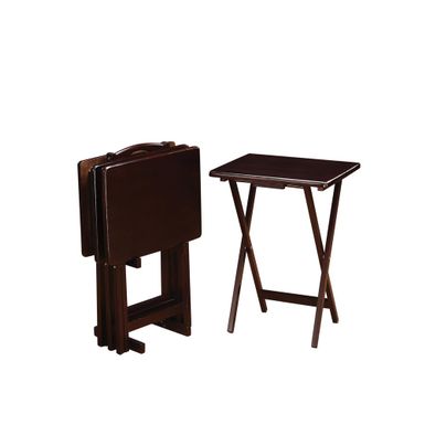 image of 5-piece Tray Table Set Cappuccino with sku:901081-coaster