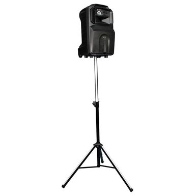 image of VocoPro SoundGlow Thunder-1200 12" 600W Powered DJ/K-Oke LED Lighted Derby Speaker & Stand with sku:vpsnglow1200-adorama