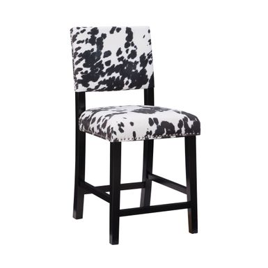 Wilbeth Counter Stool Black Cow