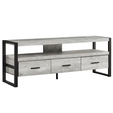 TV Stand/ 60 Inch/ Console/ Media Entertainment Center/ Storage Drawers/ Living Room/ Bedroom/ Metal/ Laminate/ Grey/ Black/...