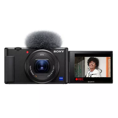 image of Sony - ZV-1 20.1-Megapixel Digital Camera for Content Creators and Vloggers - Black with sku:bb21563061-bestbuy