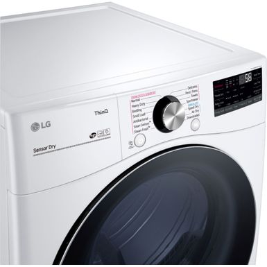 Alt View Zoom 3. LG - 7.4 Cu. Ft. Stackable Smart Gas Dryer with Steam and Built In Intelligence - White