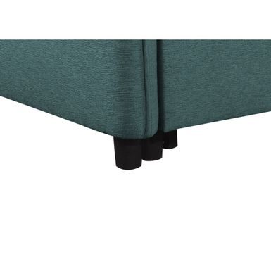 Abbyson Harper Stain-Resistant Fabric Reversible Storage Sectional with Pullout Bed - Teal