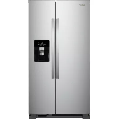 image of Whirlpool - 24.6 Cu. Ft. Side-by-Side Refrigerator - Stainless Steel with sku:bb20803057-bestbuy