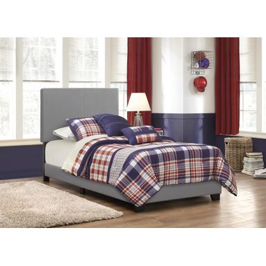 image of Dorian Upholstered Twin Bed Grey with sku:300763t-coaster