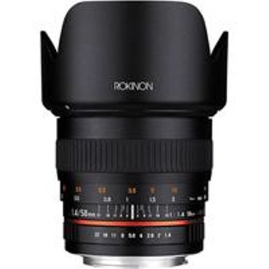 image of Rokinon 50mm F1.4 Manual Focus Lens Sony E Mount, 6 Groups / 9 Elements, 17.7" / 44.96cm Minimum Focus Distance with sku:rk5014msoe-adorama