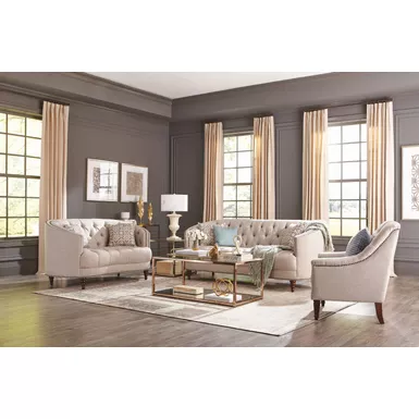 Avonlea Sloped Arm Upholstered Sofa Trim Grey