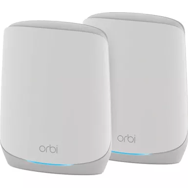 image of NETGEAR - Orbi 750 Series AX5200 Tri-Band Mesh Wi-Fi 6 System (2-pack) - White with sku:bb22189019-bestbuy