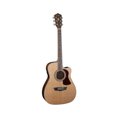 image of Washburn HF11SCE-O Heritage 10 Series Folk Cutaway Acoustic Electric Guitar with sku:was--hf11sceo-guitarfactory
