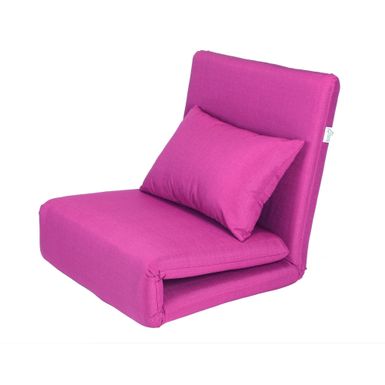 image of Loungie Relaxie Linen 5-position Adjustable Flip Chair/Sleeper/Dorm - Pink with sku:deb_ajp6r7eevruxznkqlgstd8mu7mbs-overstock