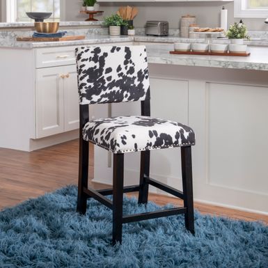 Wilbeth Counter Stool Black Cow