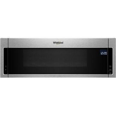 image of Whirlpool - 1.1 Cu. Ft. Low Profile Over-the-Range Microwave Hood Combination - Stainless steel with sku:wml75011hzss-wml75011hz-abt