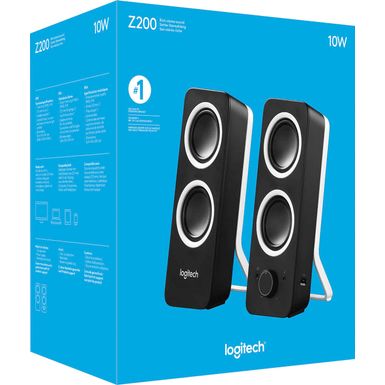 Alt View Zoom 16. Logitech - Z200 2.0 Multimedia Speakers with Stereo Sound (2-Piece) - Black