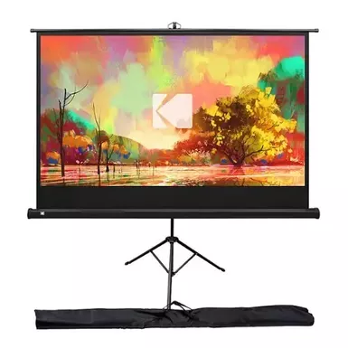 image of Kodak - 60 in. Portable Projector Screen, Adjustable Projection Screen with Tripod Stand & Carry Bag - White with sku:bb22193708-bestbuy