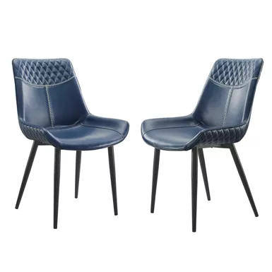 Ellis Side Chair Blue Set Of 2