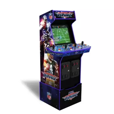 image of Arcade1Up - NFL Blitz Arcade with Riser and Lit Marquee - Multi with sku:bb22052296-bestbuy