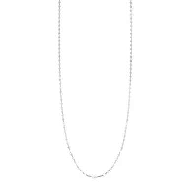 Sterling Silver Mirror Link Necklace (38 Inch)