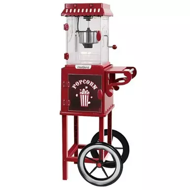 image of WestBend - 2.5-Ounce Popcorn Cart Popcorn Popper Machine - Red with sku:pcmc20rd13-electronicexpress