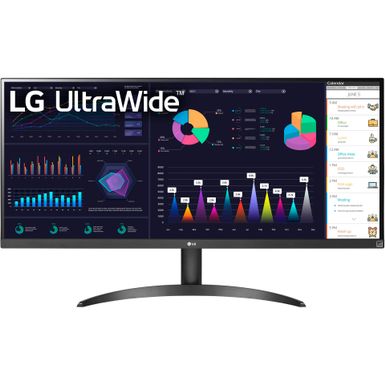 image of LG - 34" IPS LED UltraWide FHD AMD FreeSync Monitor with HDR (HDMI DisplayPort) - Black with sku:bb21984299-6505062-bestbuy-lg