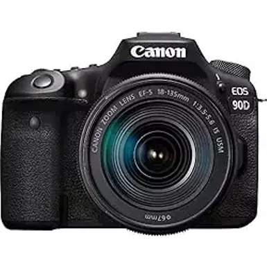 image of Canon - EOS 90D DSLR Camera with EF-S 18-135mm Lens - Black with sku:b07whv3hxl-amazon