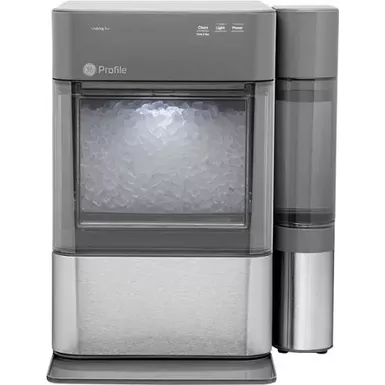 image of GE Profile - Opal 2.0 38-lb. Portable Ice maker with Nugget Ice Production, Side Tank and Built-in WiFi - Stainless Steel with sku:bb21534998-bestbuy