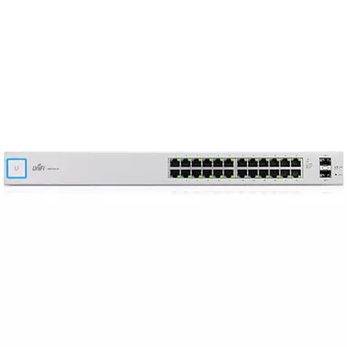 image of Ubiquiti Networks UniFi USW-24 Configurable 24-Port Gigabit Layer 2 Ethernet Switch with SFP with sku:ubusw24-adorama