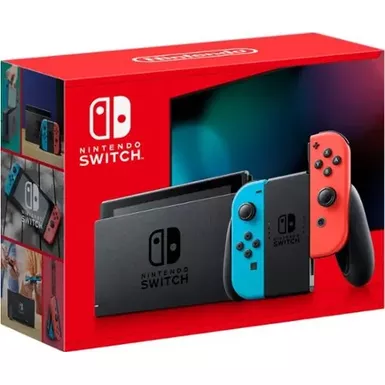 image of Nintendo - Switch with Neon Blue and Neon Red Joy‑Con with sku:bb22041037-bestbuy