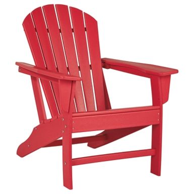 image of Red Sundown Treasure Adirondack Chair with sku:p013-898-ashley