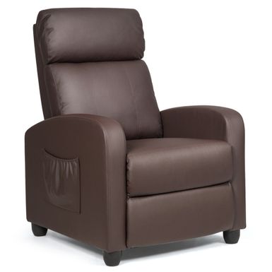 image of Clihome PU leather Massage Function Recliner Sofa - Coffee with sku:umgtmslnxlh7gtojhx259wstd8mu7mbs--ovr
