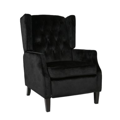 image of Keating Traditional Wingback Recliner by Christopher Knight Home - Black with sku:hvrf4merpw0hcss_sxz9yastd8mu7mbs-overstock