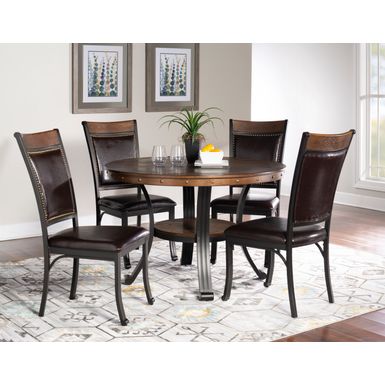 image of Fawnwood 5PC Dining Set Brown with sku:pfxs1434-linon