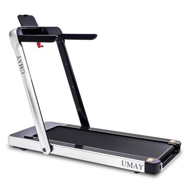 image of Folding Treadmill for Home with 4 Inch LCD Display and Phone Holder - Black with sku:dl9kwxxahdkmcv_91a6d0wstd8mu7mbs--ovr