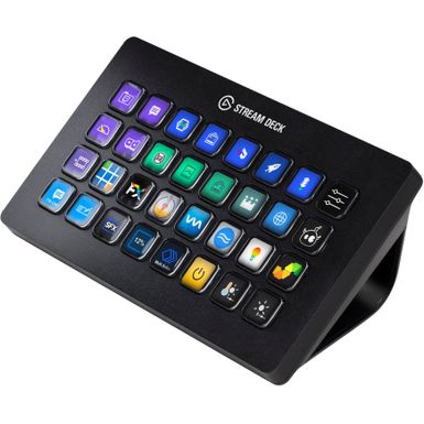 image of Elgato - Stream Deck XL Wired Keypad with Back Lighting - Black with sku:bb21238211-6350572-bestbuy-elgato
