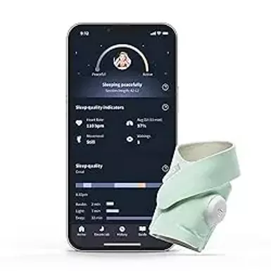 image of Owlet - Dream Sock FDA-Cleared Smart Baby Monitor with Live Health Readings and Notifications - Mint with sku:bb21935929-bestbuy