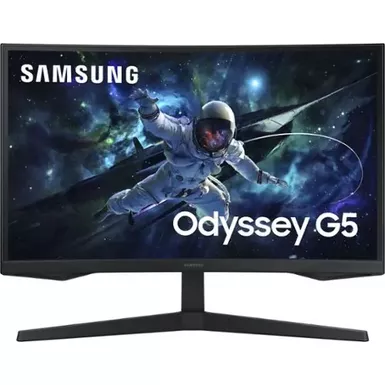 Samsung - 27" Odyssey 1000R Curved QHD 165Hz 1ms AMD FreeSync Gaming Monitor (DP, HDMI) - Black