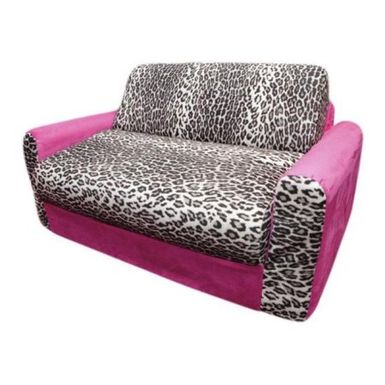image of Fun Furnishings 10208 Pink Leopard  Sofa Sleeper with sku:zuhnigfbkr0_txhogiiiuastd8mu7mbs-sou-ovr