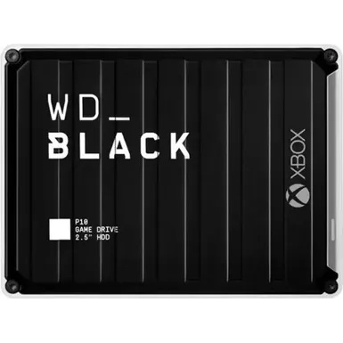 image of WD - BLACK P10 Game Drive for Xbox 5TB External USB 3.2 Gen 1 Portable Hard Drive - Black With White Trim with sku:bb21298360-bestbuy